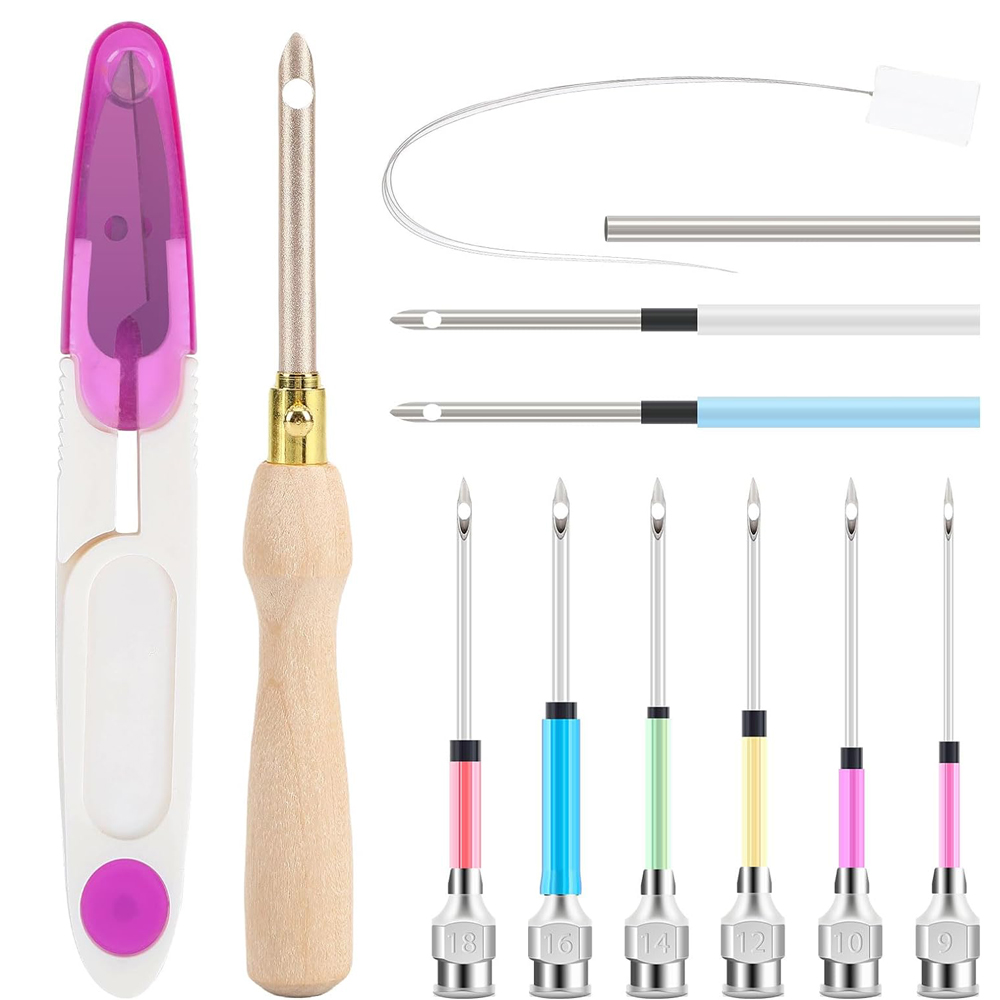 Embroidery Backpack Kit - 13Pcs Punch Needle Kit Adjustable Punch