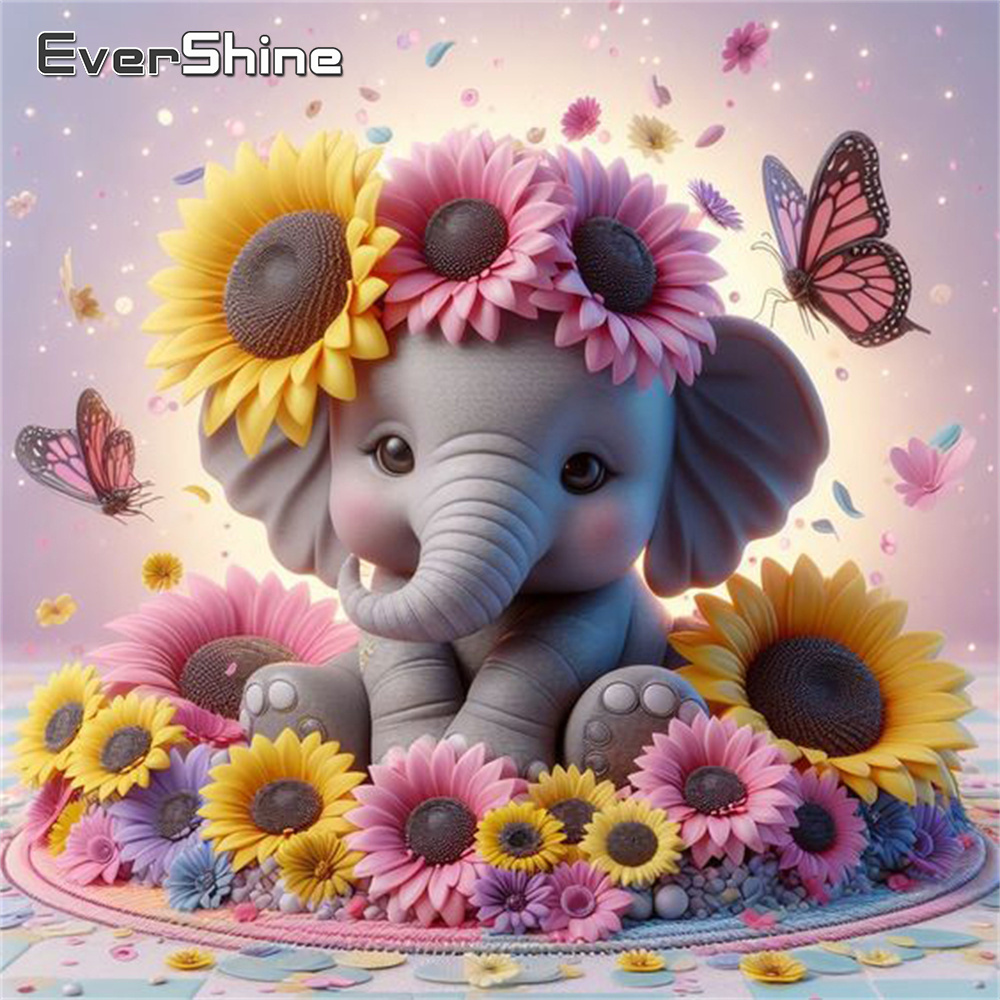 Embroidery Backpack Kit - Evershine Elephant Diamond Painting Animal Cross