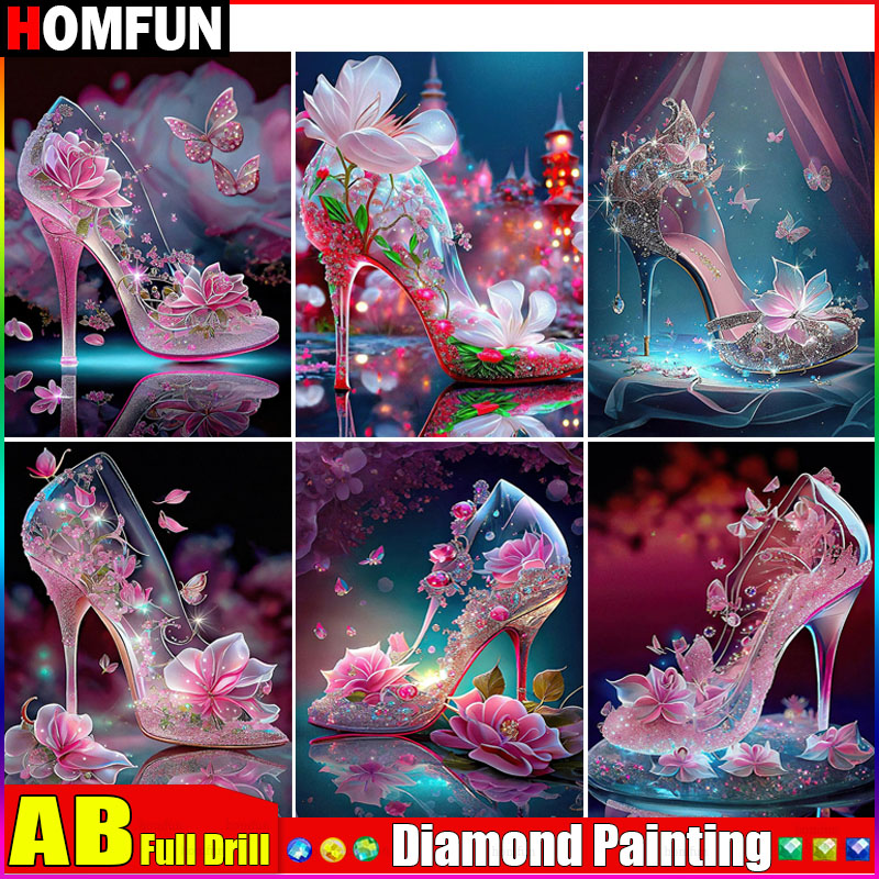 Embroidery Daisy - HOMFUN AB Diamond Painting 