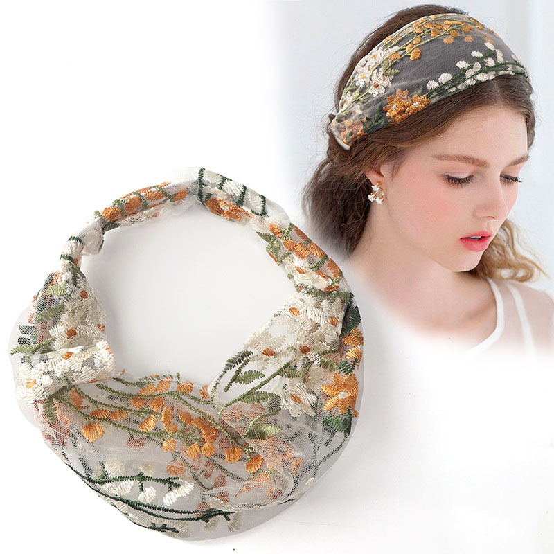 Embroidery Knot - Nữ Dân Tộc Hairbands Thun Thêu