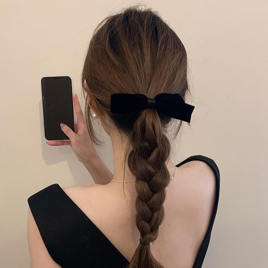 2pcs/Set Bow Hair Clips Velvet - đánh giá và giá Embroidery Knot
