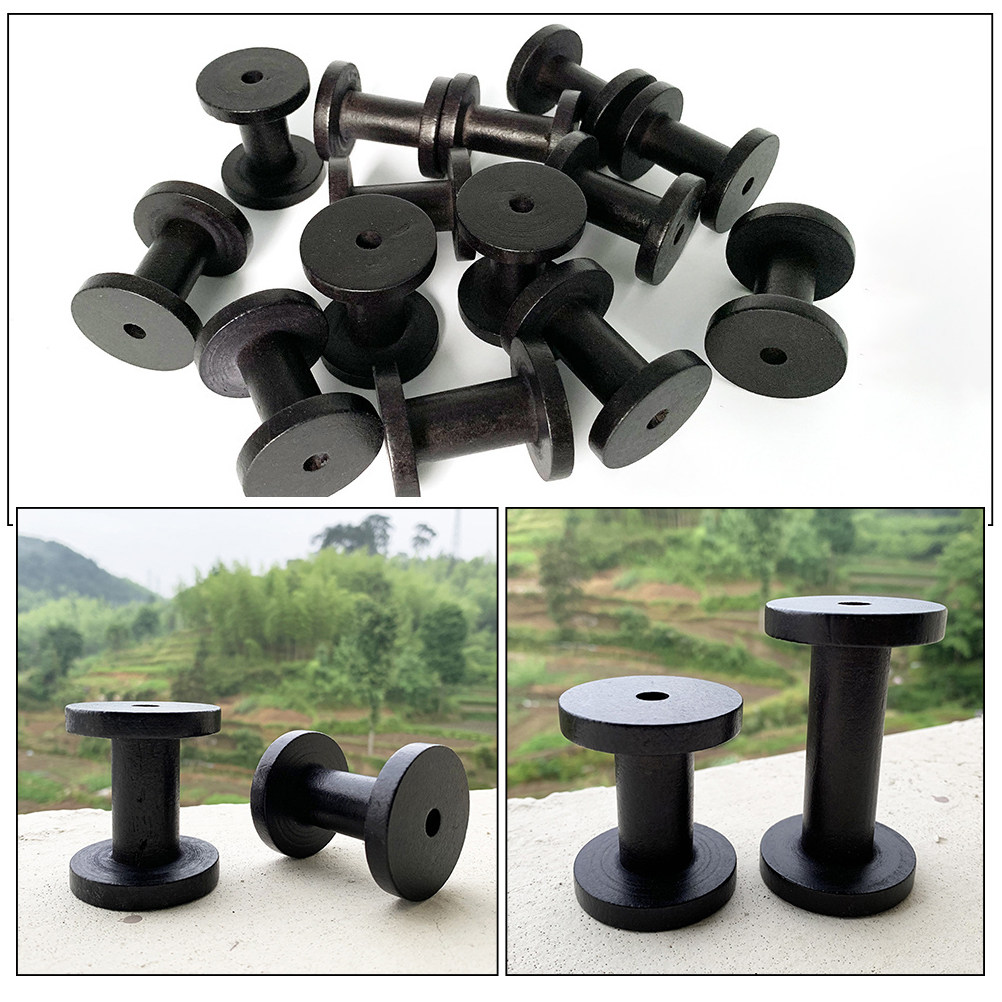 2Pcs Wooden Spools Real Wood E - đánh giá và giá Embroidery Thread