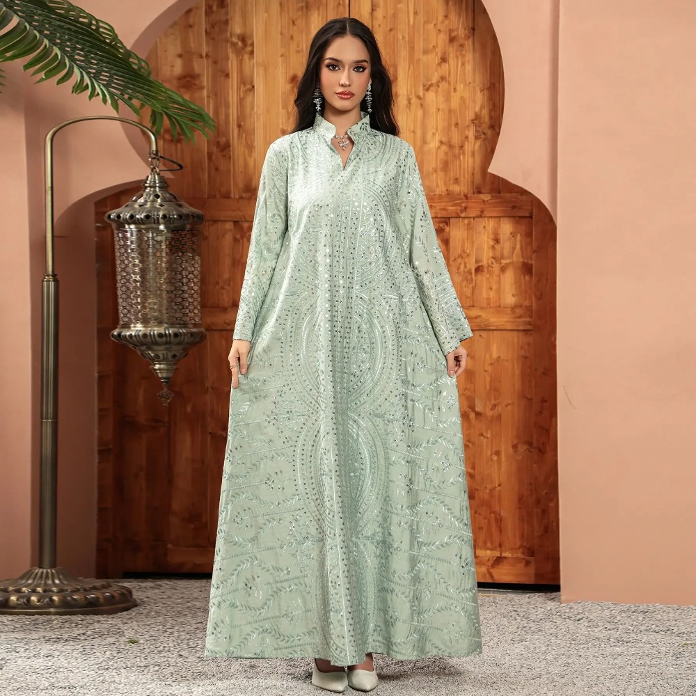 Elegant Dubai Women Dress Abay - đánh giá và giá Embroidery Arabic