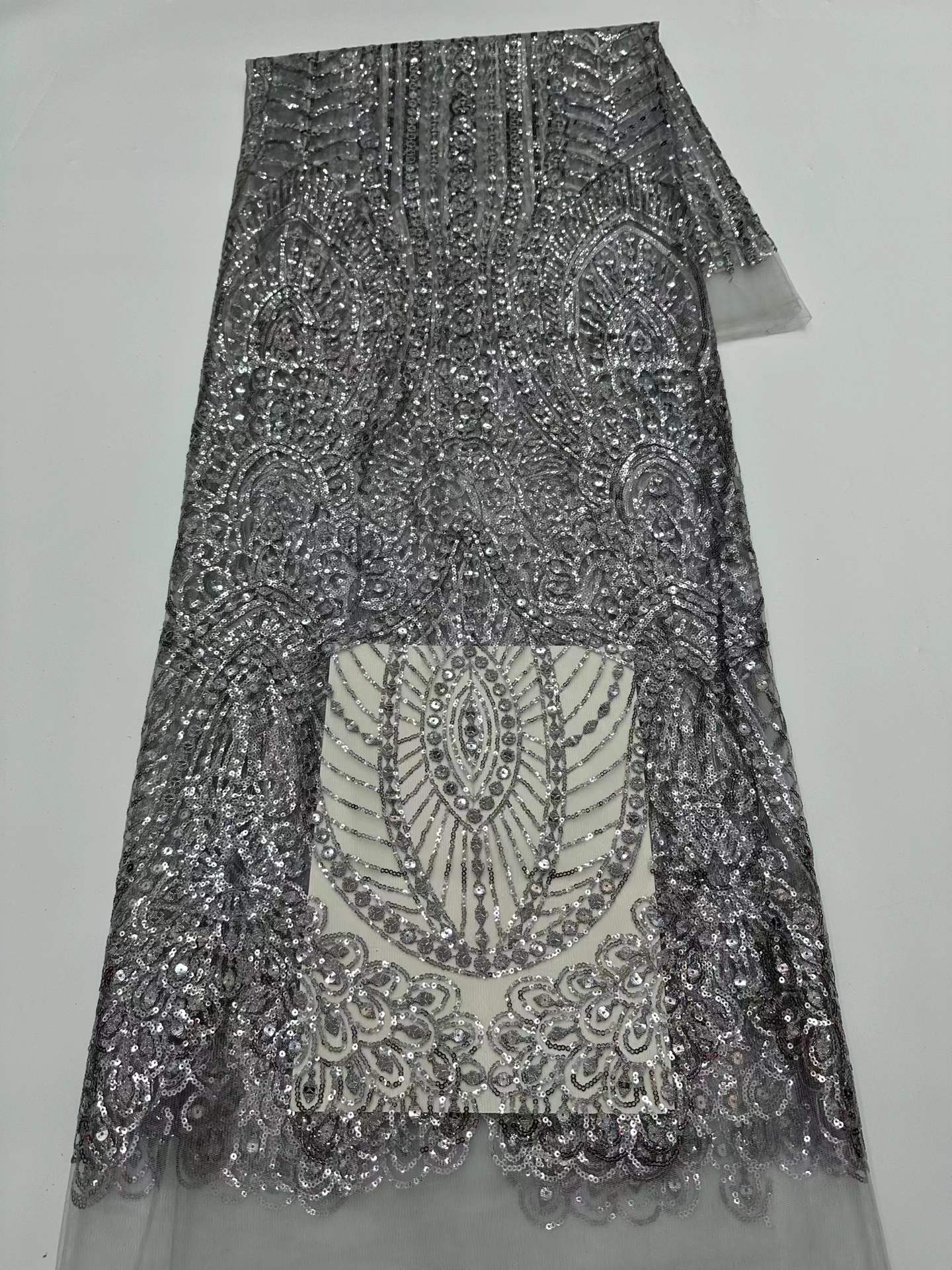 Elegant Sequins Net Lace Fabri - đánh giá và giá Embroidery Net Dress