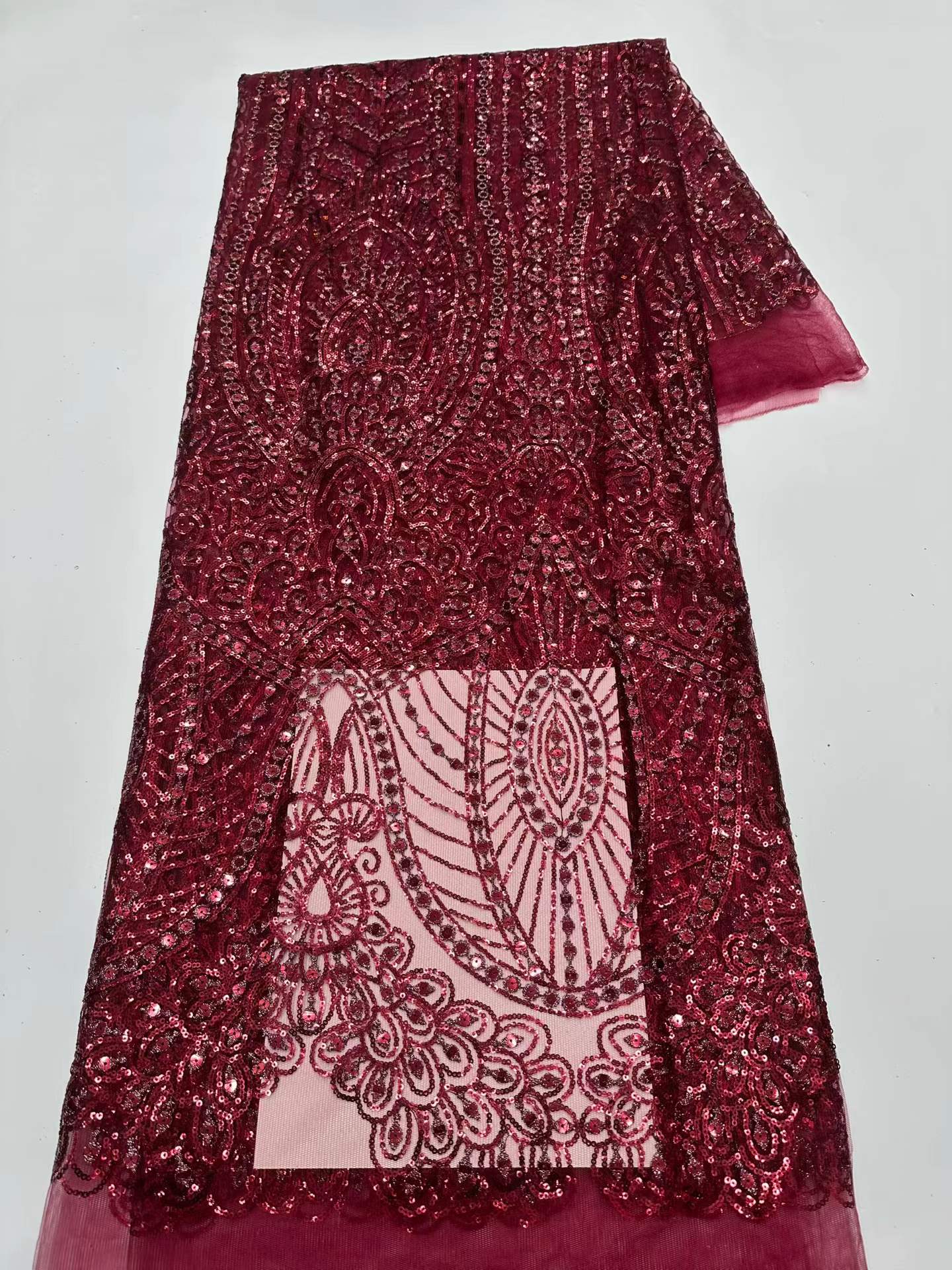 Elegant Sequins Net Lace Fabri - đánh giá và giá Embroidery Net Dress