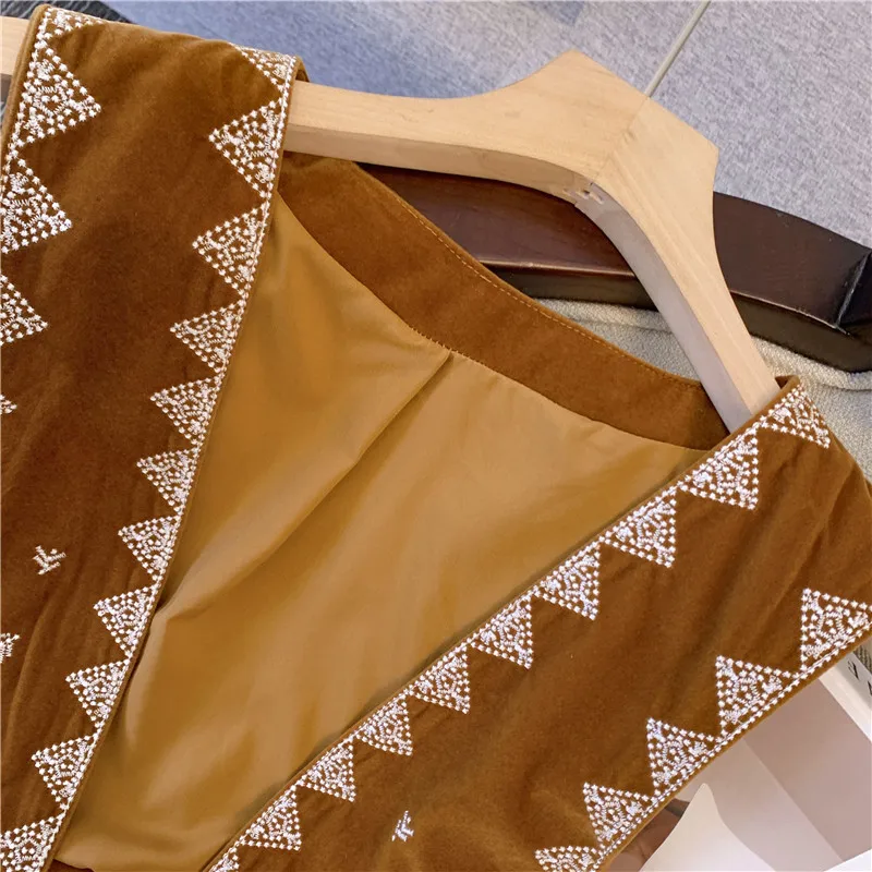 Vintage Fashion Cardigan for W - đánh giá và giá Embroidery Zig Zag Stitch