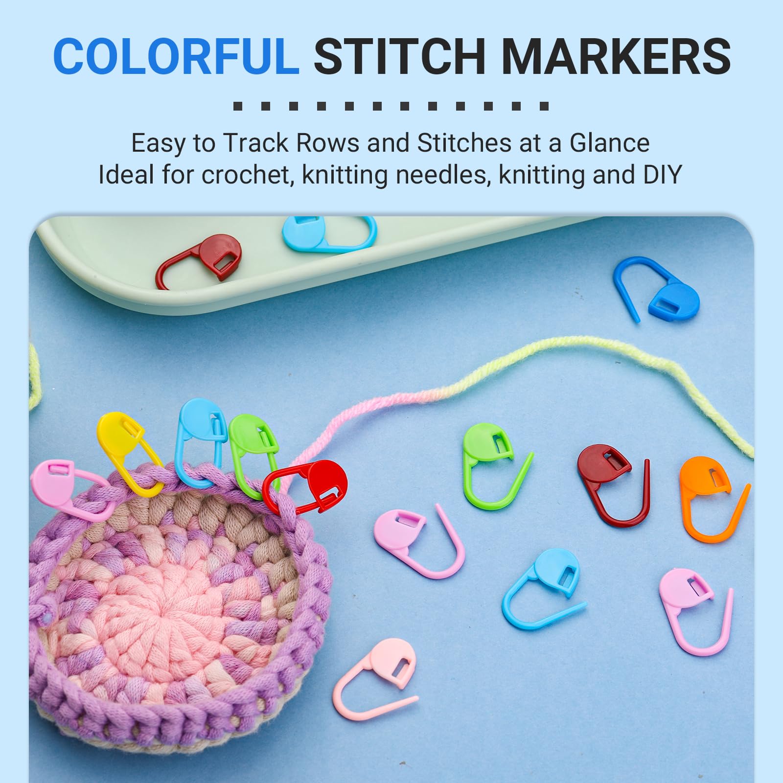 50/100Pcs Mix Color Plastic Re - đánh giá và giá Stitch Marker Ring
