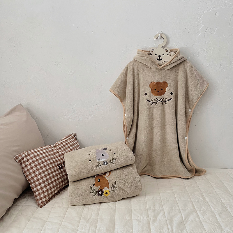 Children's Coral Fleece Cloaks - đánh giá và giá Embroidery Towel