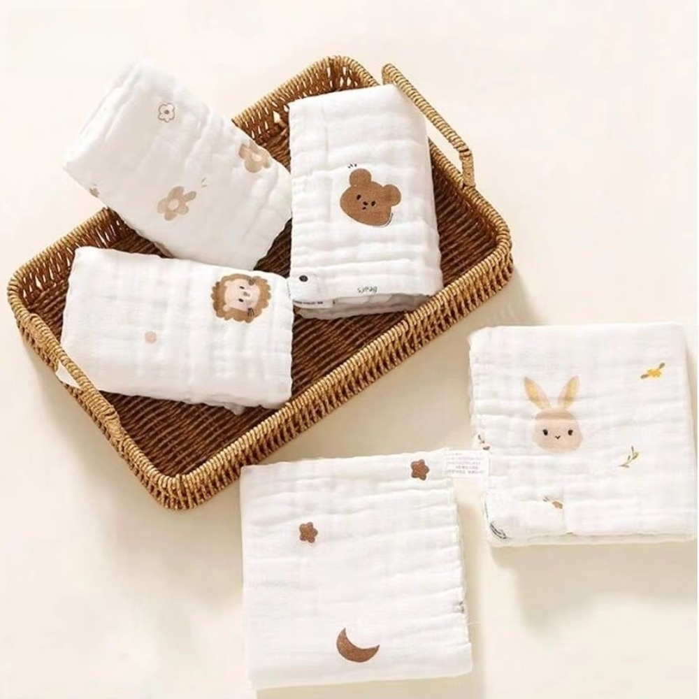 2PCS 6 Layer Cotton Baby Saliv - đánh giá và giá Embroidery Towel