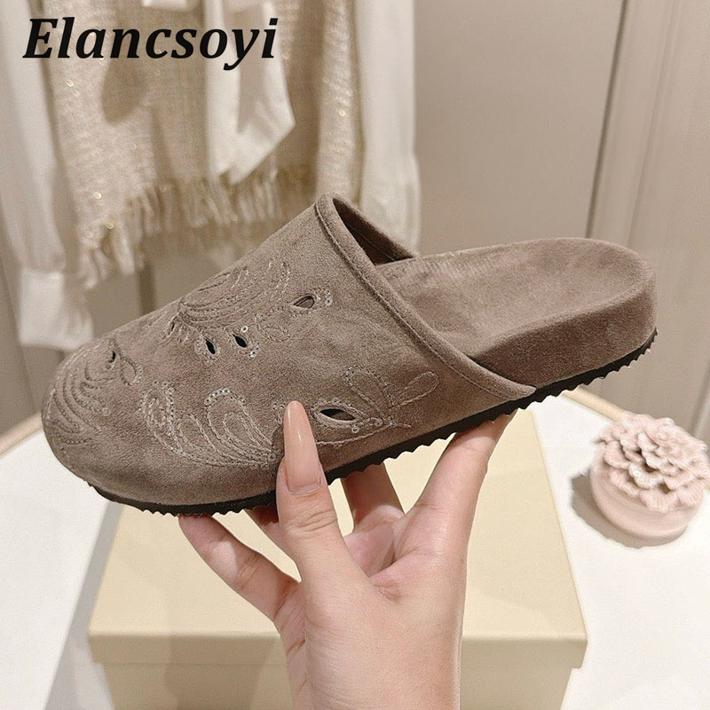 Lazy Mules Shoes Women's Embro - đánh giá và giá Embroidery Outfit