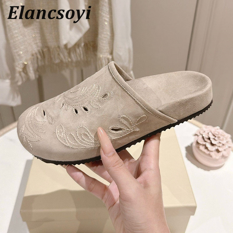 Lazy Mules Shoes Women's Embro - đánh giá và giá Embroidery Outfit