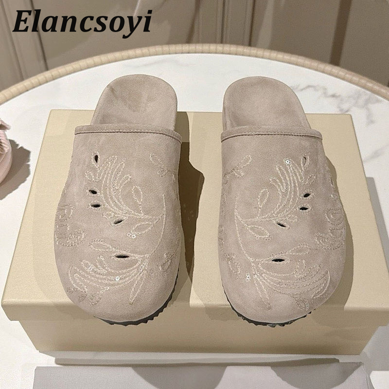 Lazy Mules Shoes Women's Embro - đánh giá và giá Embroidery Outfit