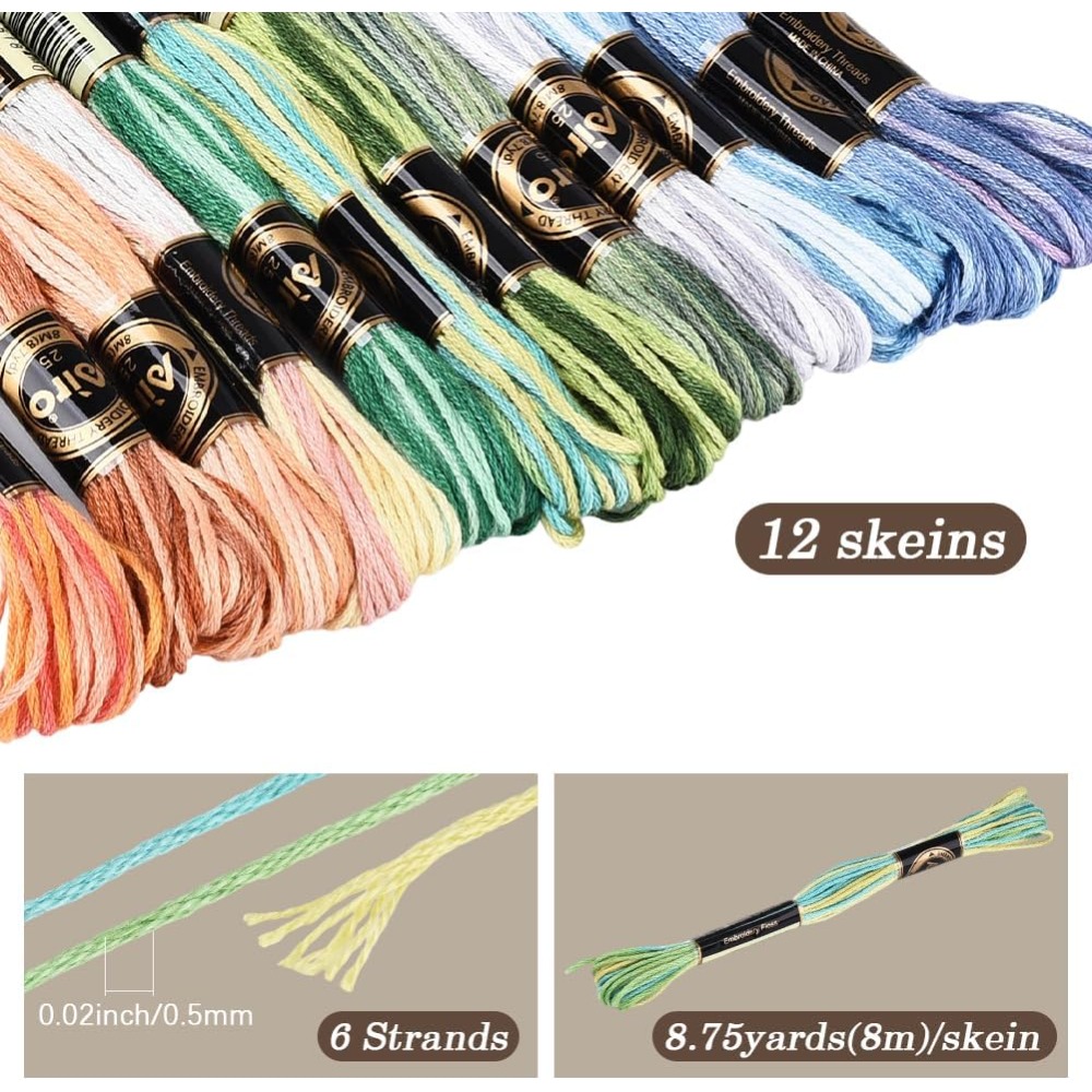 12 Skeins 105 Yards Cross Stit - đánh giá và giá Embroidery Thread