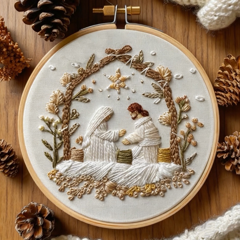 Jesus Birth Christmas Embroide - đánh giá và giá Embroidery Backpack Kit