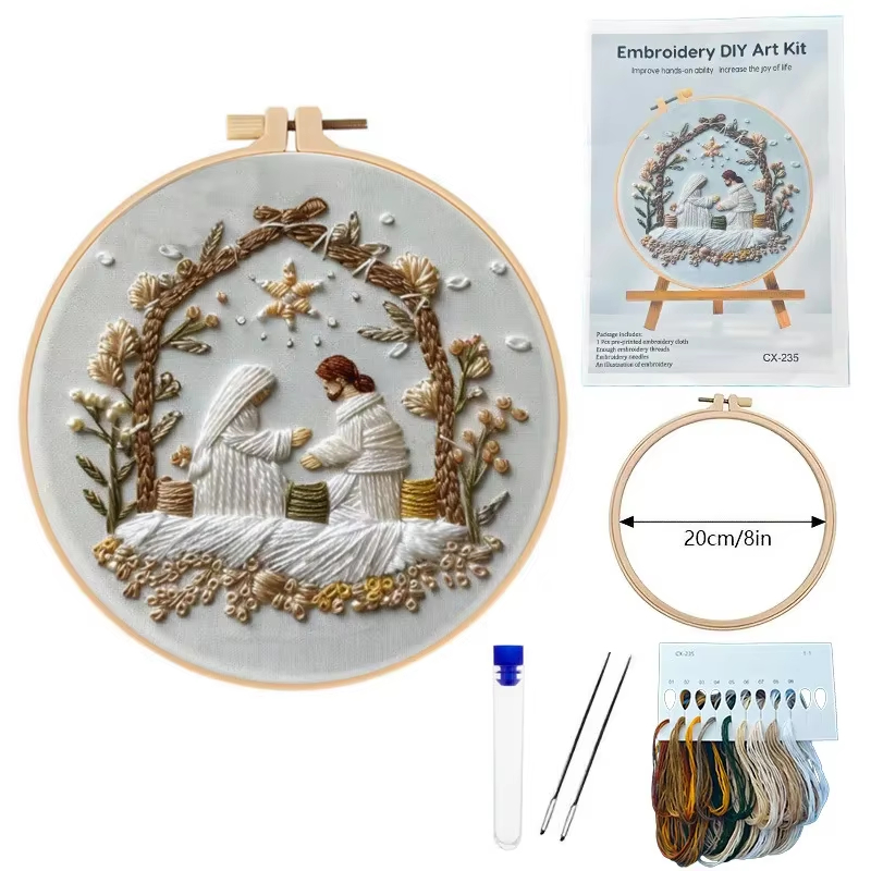 Jesus Birth Christmas Embroide - đánh giá và giá Embroidery Backpack Kit