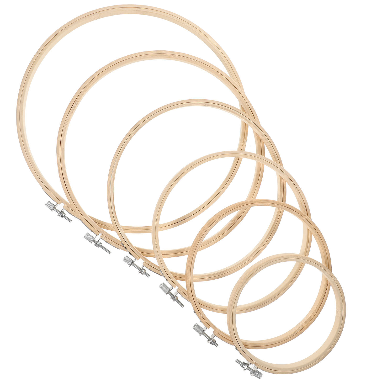 6Pcs Bamboo Embroidery Hoops S - đánh giá và giá Embroidery Hooping