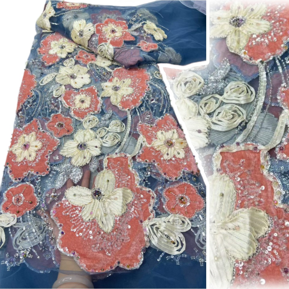 African Velvet Sequin Sequence - đánh giá và giá Embroidery Net Dress