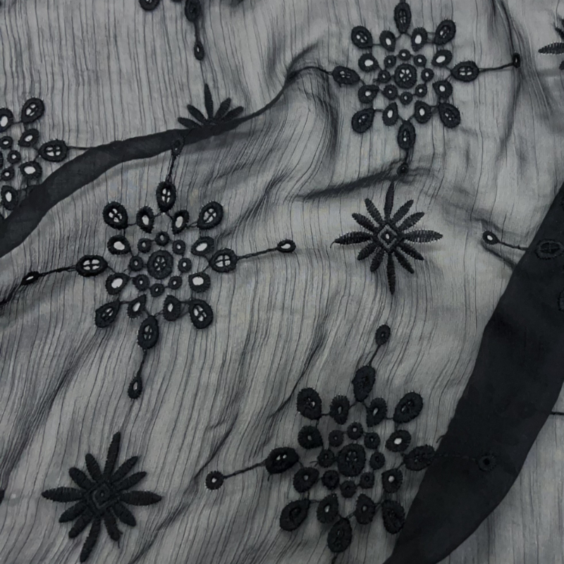 Black Semi Transparent Hollow  - đánh giá và giá Embroidery Knot