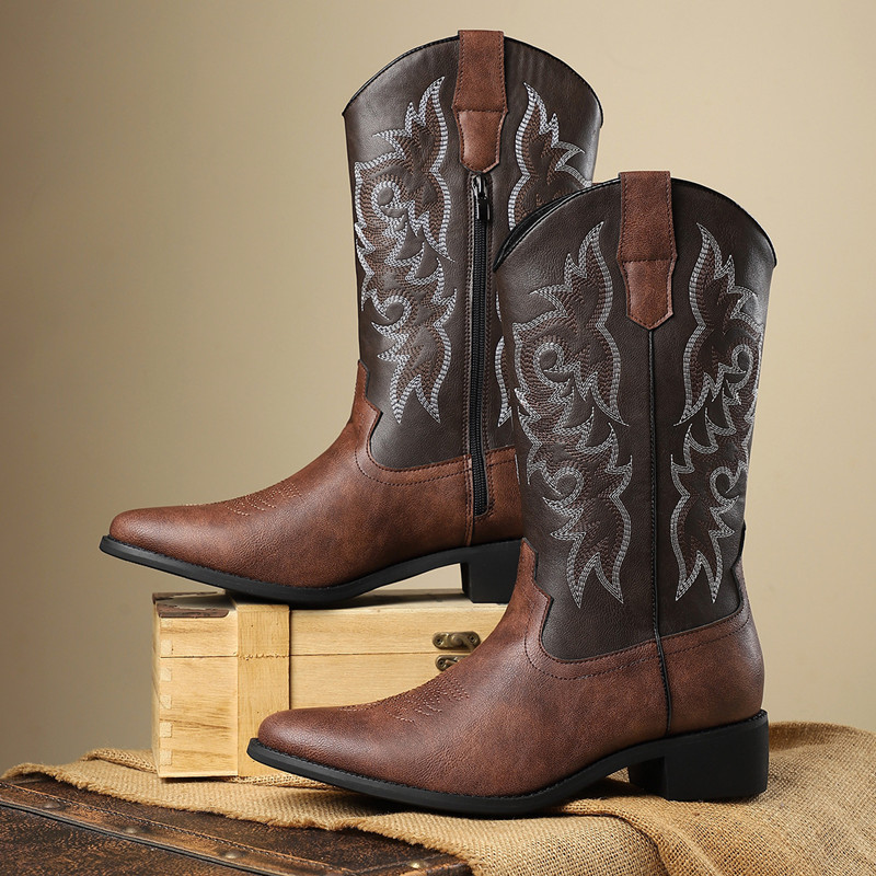 NEW Men High Boots Embroidery  - đánh giá và giá Embroidery Thread