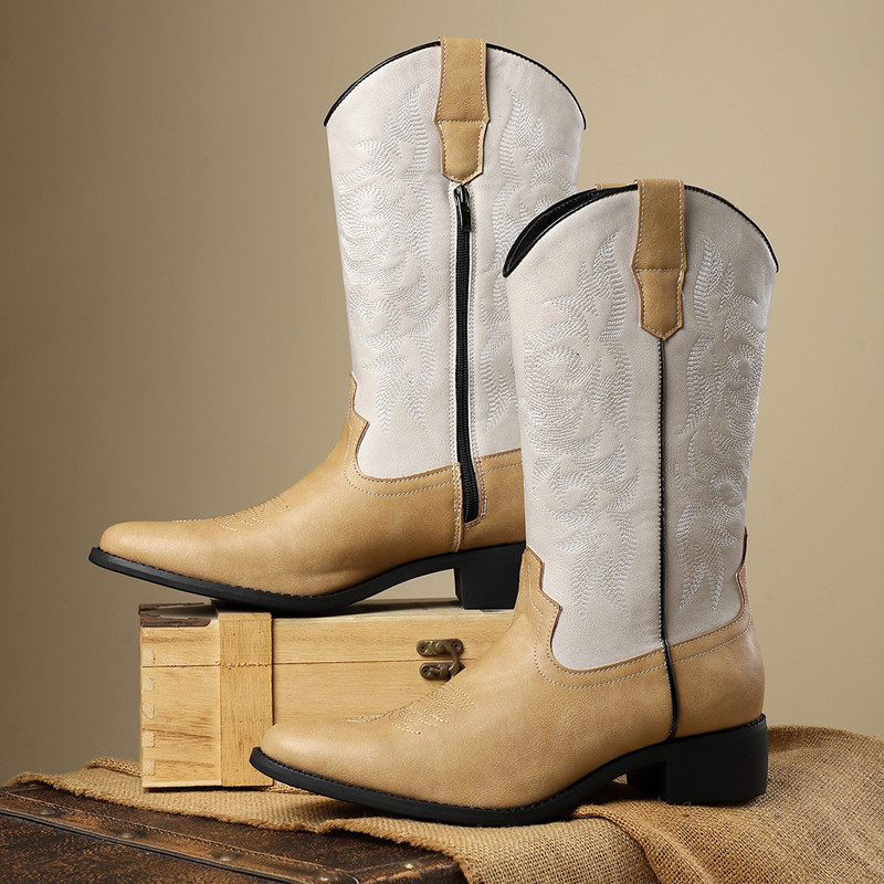 NEW Men High Boots Embroidery  - đánh giá và giá Embroidery Thread
