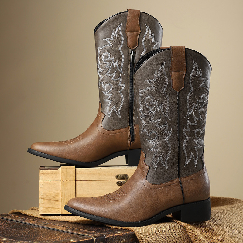 NEW Men High Boots Embroidery  - đánh giá và giá Embroidery Thread