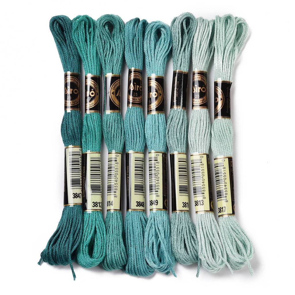 1Set 8 Skeins 0.5mm 6-Ply Poly - đánh giá và giá Embroidery Thread