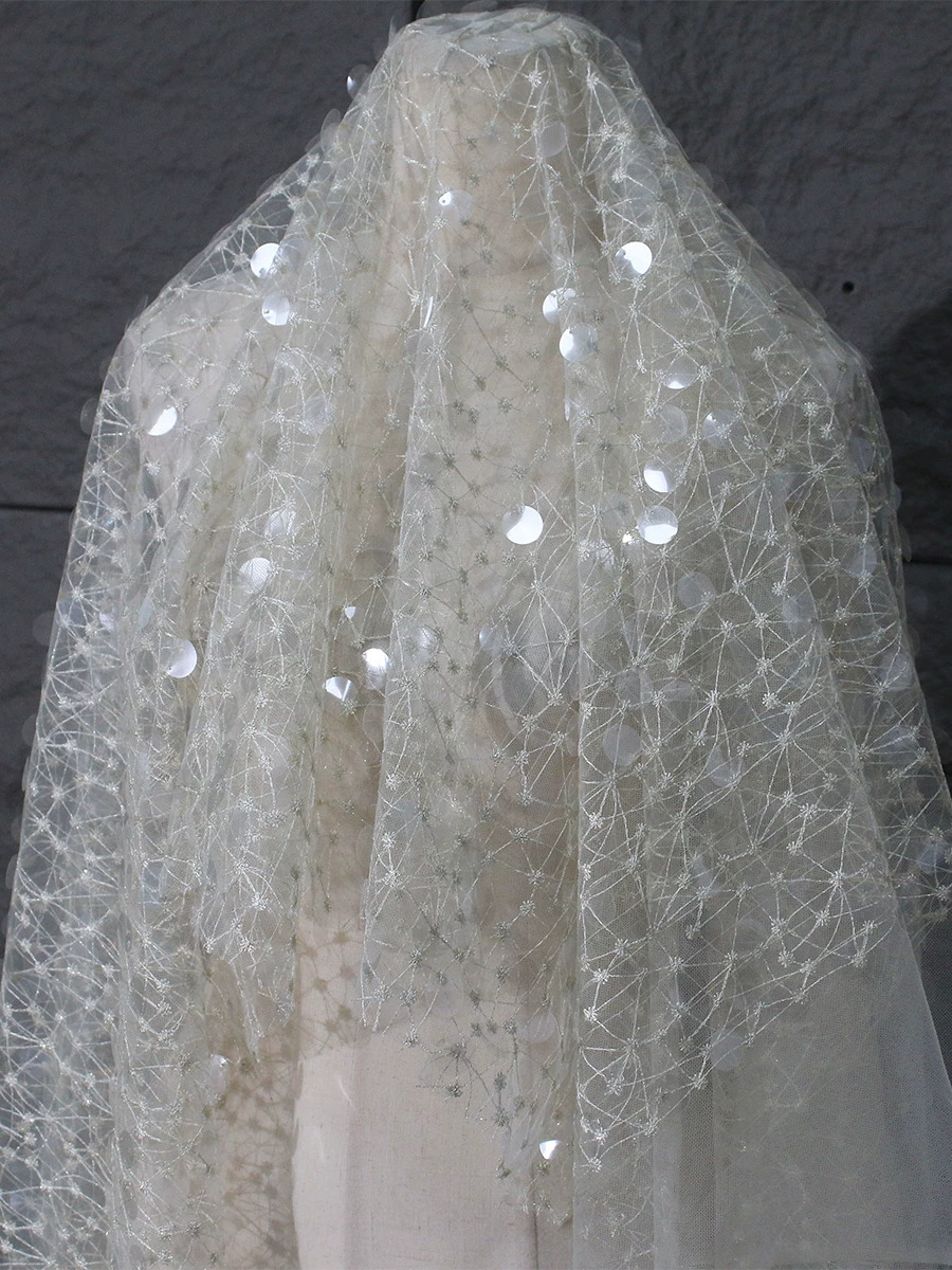 1yard Sequin embroidery thread - đánh giá và giá Embroidery Net Dress