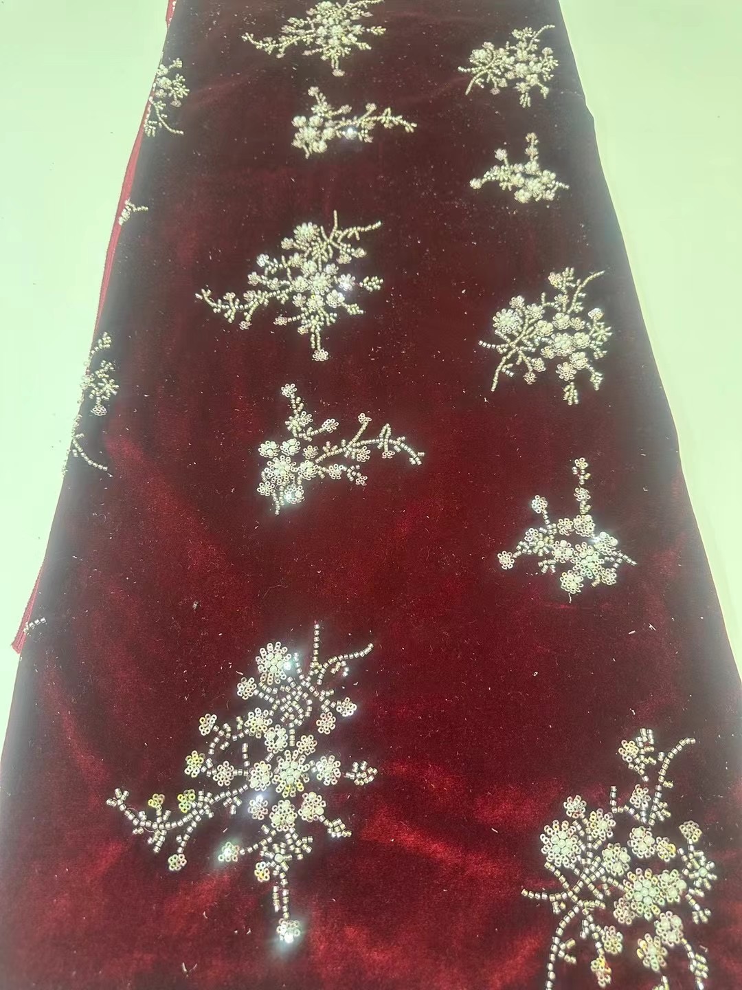 African Handmade Beads Velvet  - đánh giá và giá Embroidery Net Dress